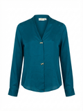 CERULEAN SHAWL COLLAR SHIRT