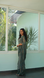 Moss etre fusion saree