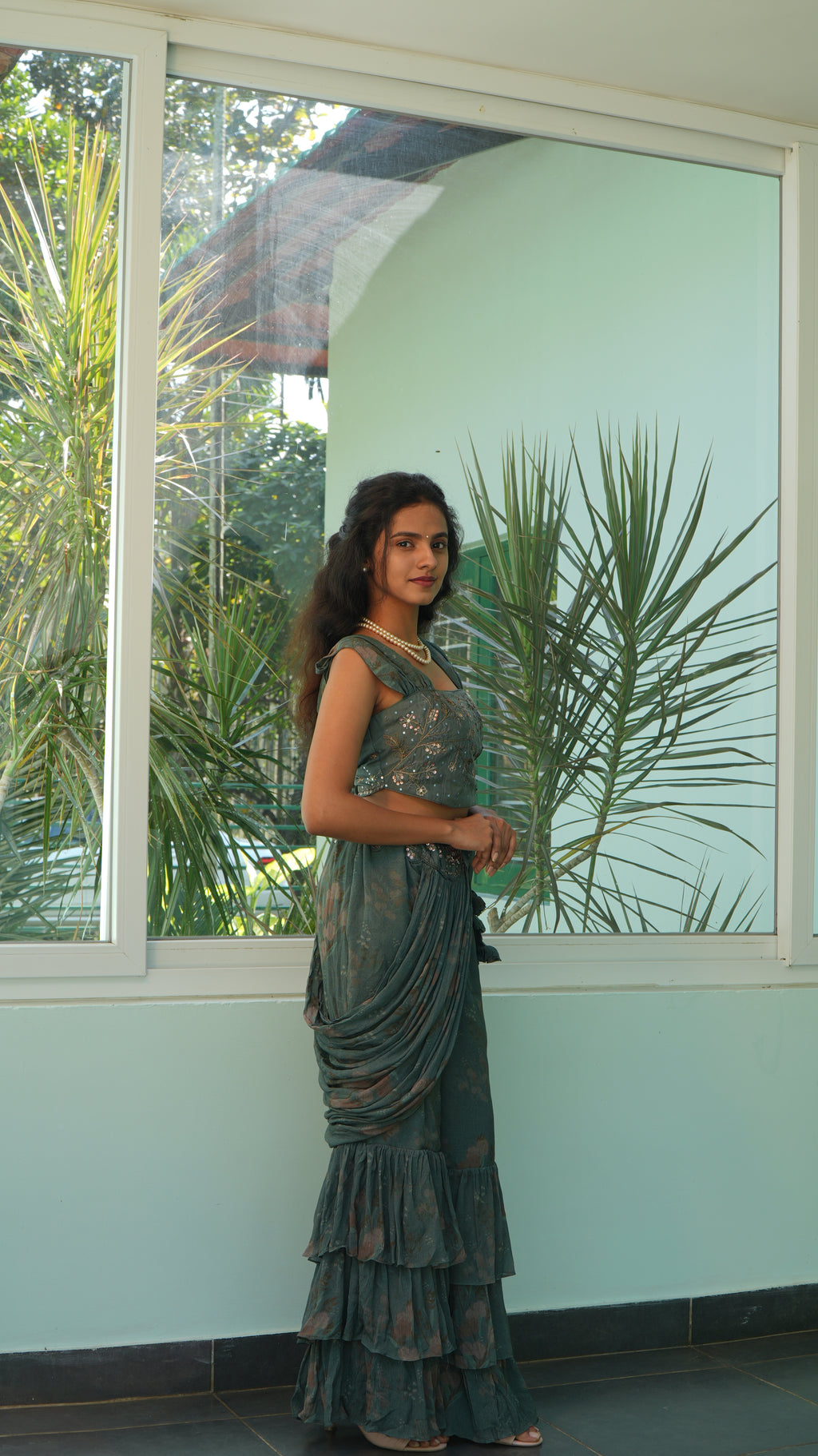 Moss etre fusion saree
