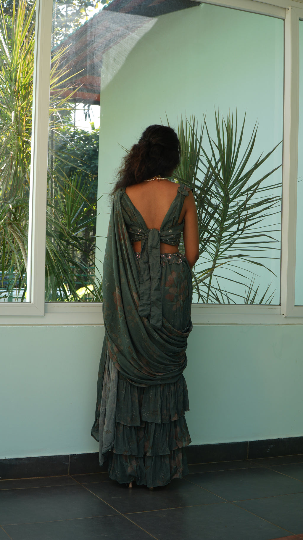 Moss etre fusion saree