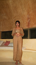 Viscose Ochre Floret three-piece set