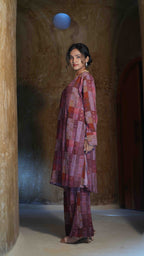 Crazy Pink Kurti Set (Top & Bottom)