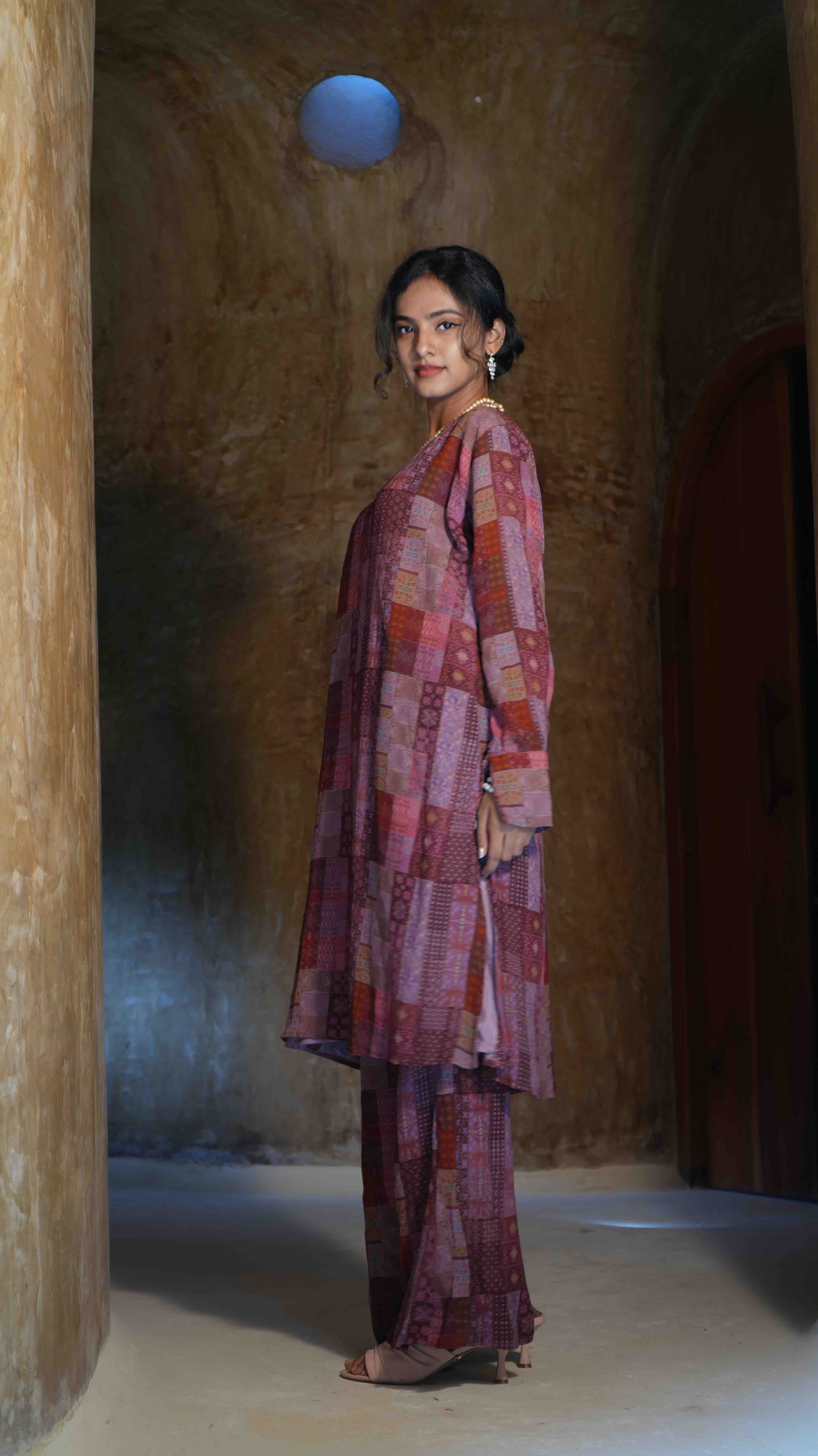 Crazy Pink Kurti Set (Top & Bottom)