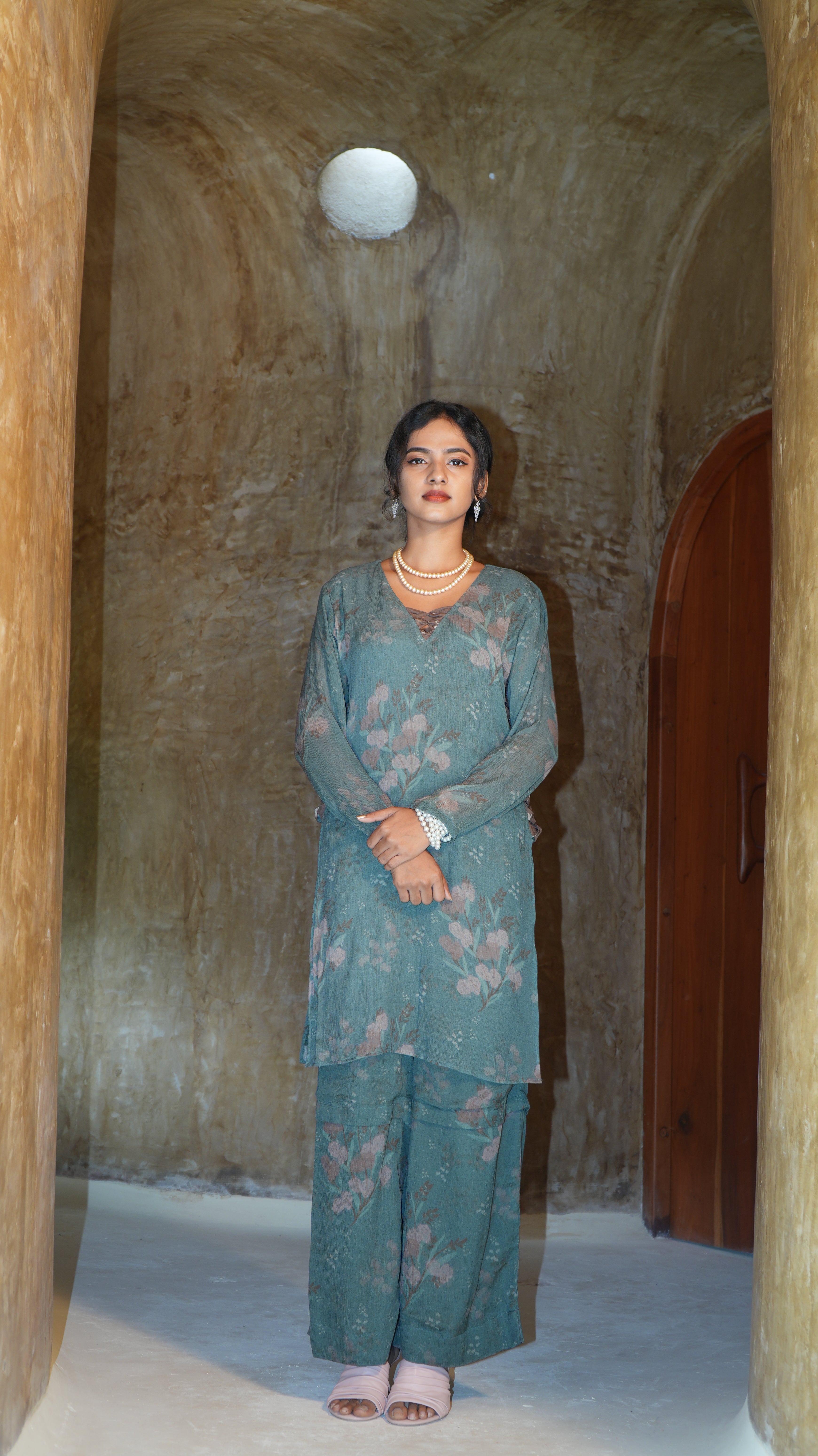 Pale Echo Kurti Set