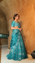 LAGOON VEIL NOORE LEHENGA SET
