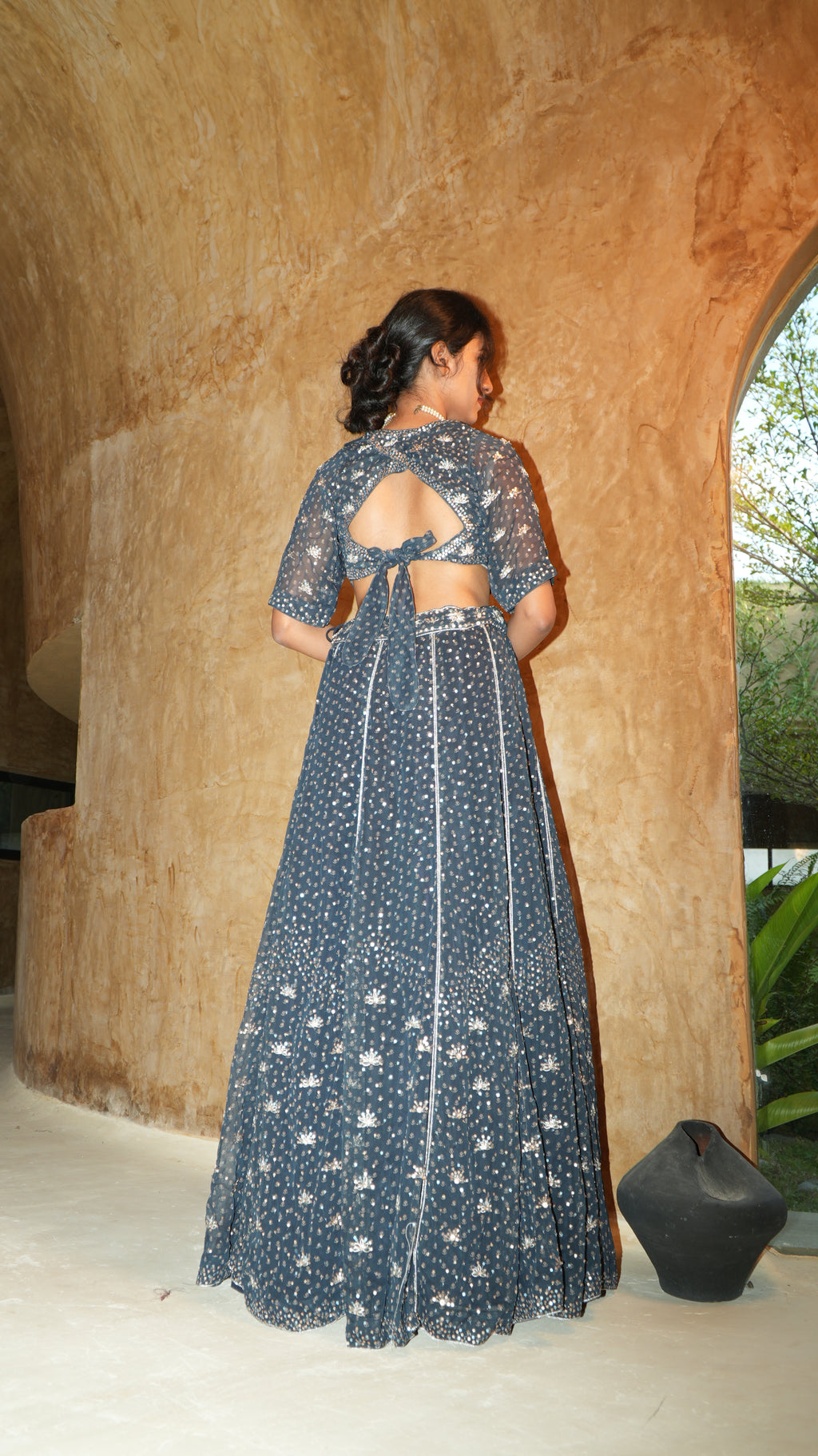 AZURE BLOOM LEHENGA SET WITH TOPS