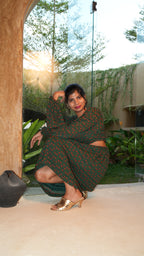 EIRA MOSS DRESS WITH SIDE SLIT