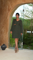 EIRA MOSS DRESS WITH SIDE SLIT