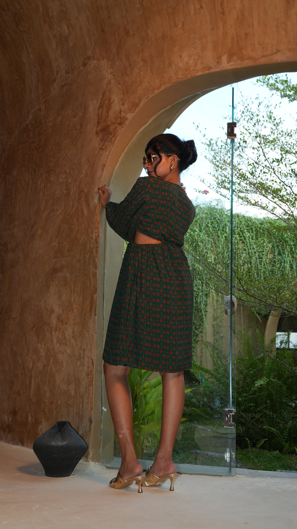 EIRA MOSS DRESS WITH SIDE SLIT
