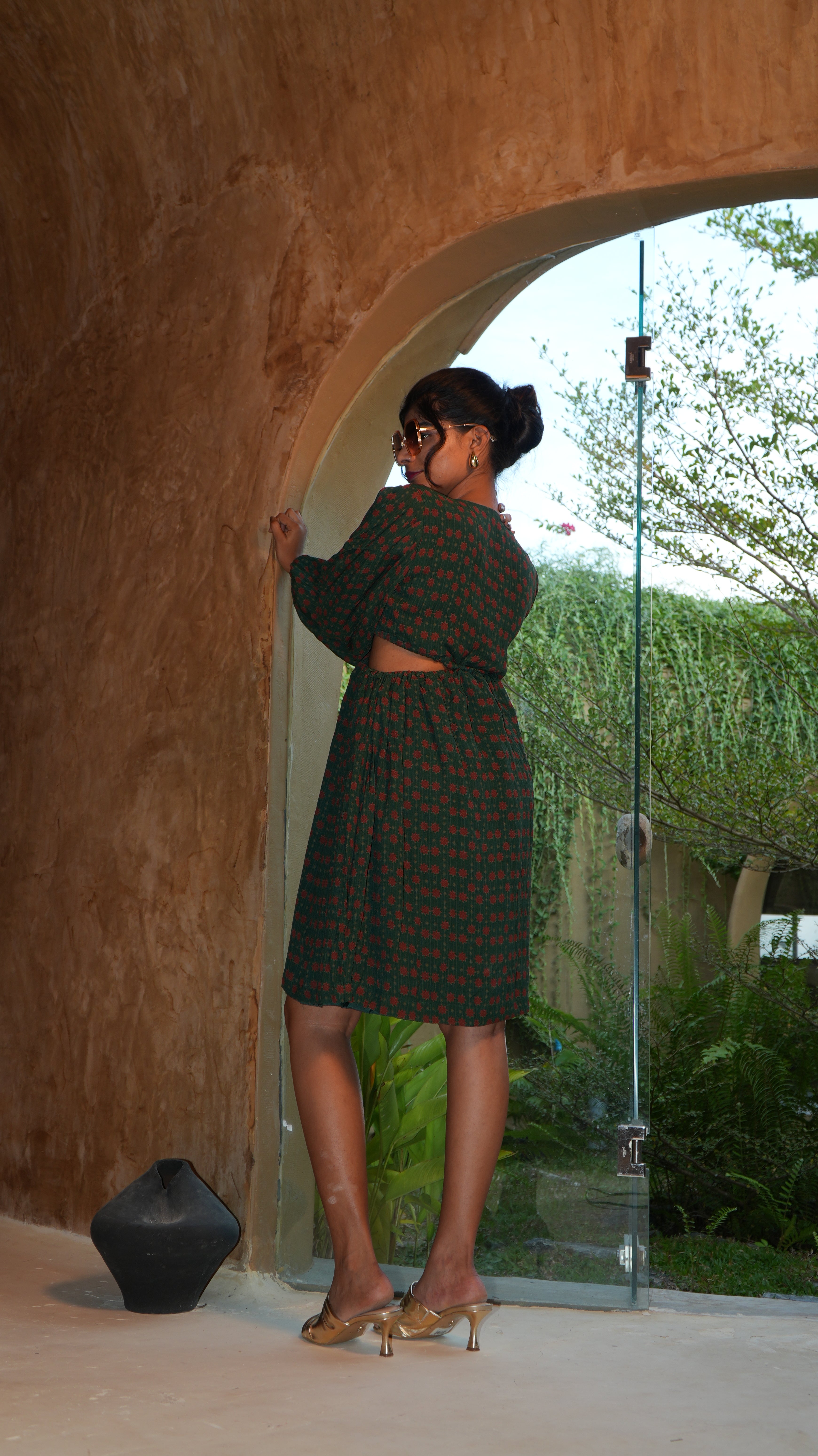 EIRA MOSS DRESS WITH SIDE SLIT