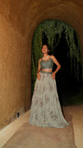 BASIL AURA OVERLAP LEHENGA SET