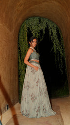 BASIL AURA OVERLAP LEHENGA SET