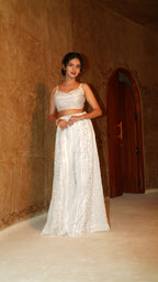 Cream White Palazzo Set