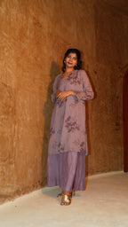 Mauvy flora kurti