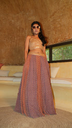 Gaiara Sunveil Butterfly Hem Lehenga Set with Coat