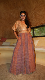 Gaiara Sunveil Butterfly Hem Lehenga Set with Coat