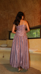 Mauvy flora gown