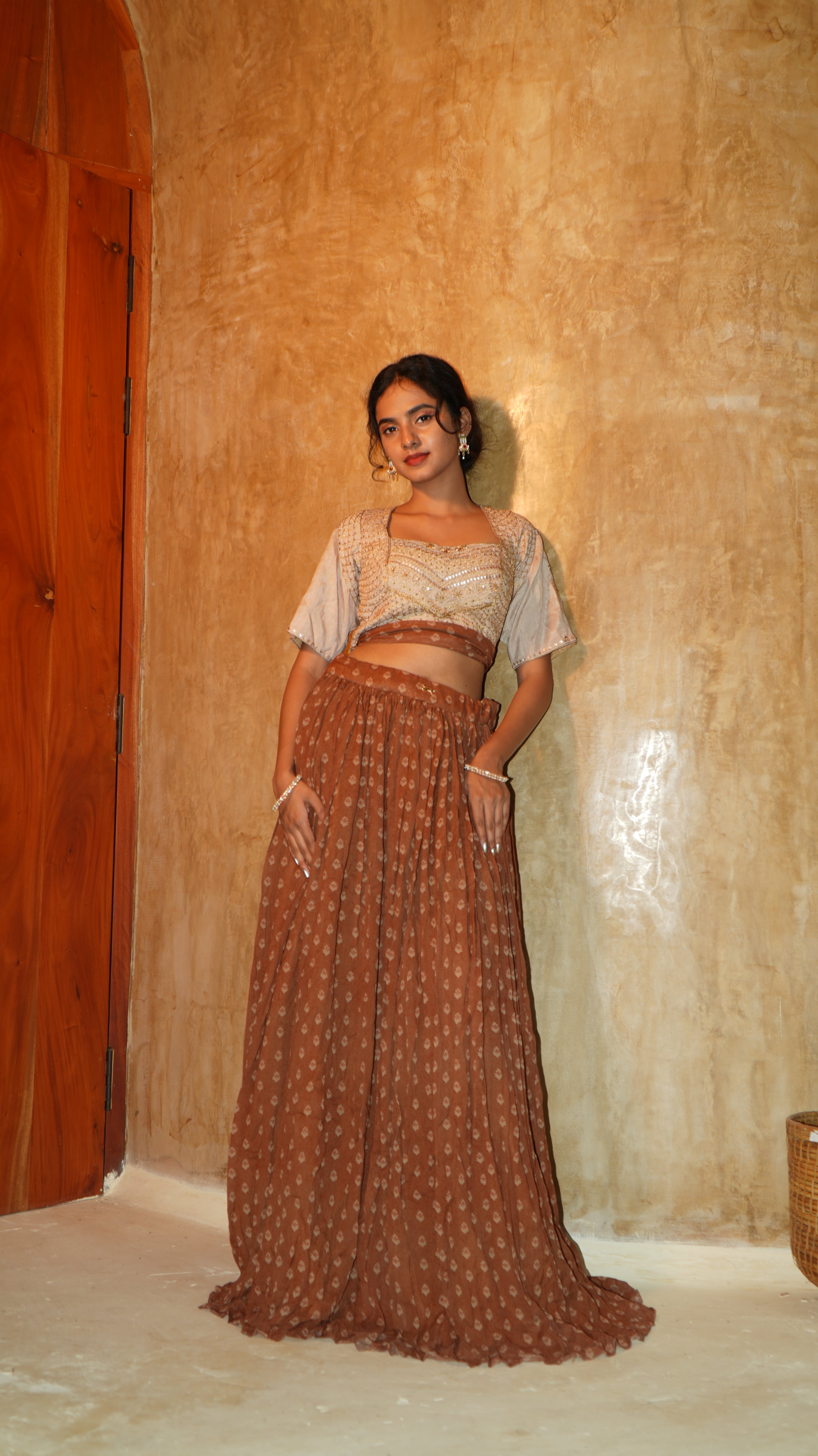 Limited Edition Rust Fern Lehenga Set