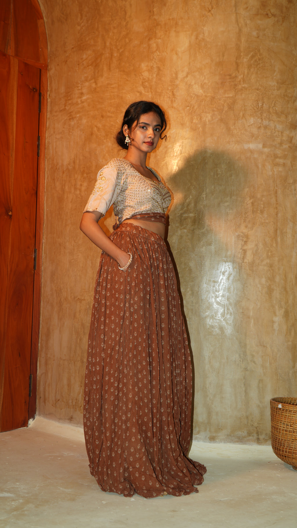 Limited Edition Rust Fern Lehenga Set