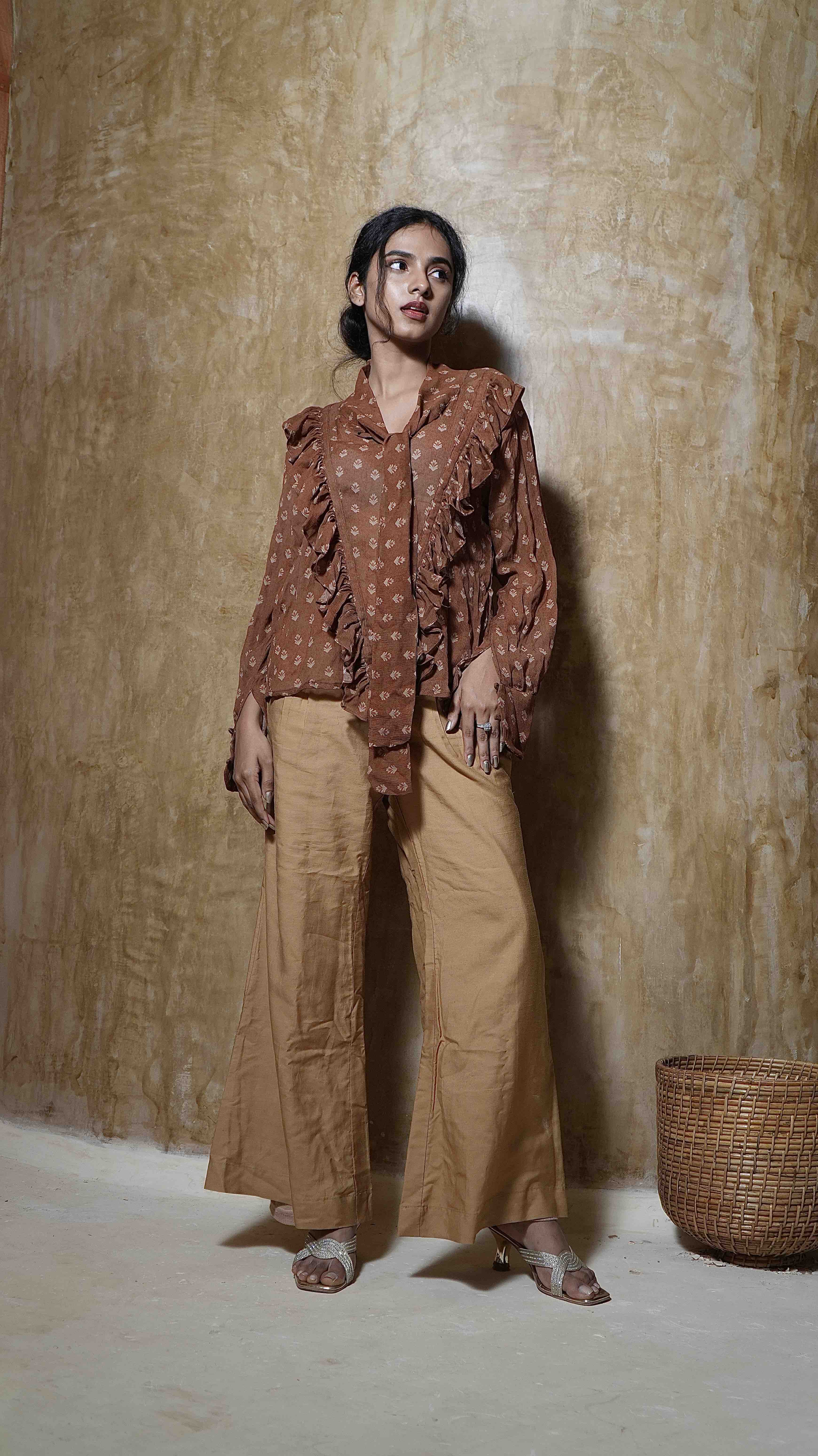 Ruffles Rust Fern Tops