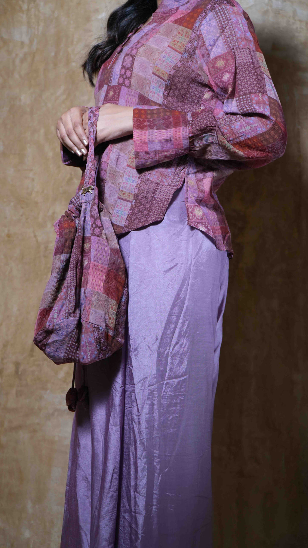 Crazy Pink Braided Potli