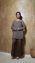 Umber Bloom Side Slit