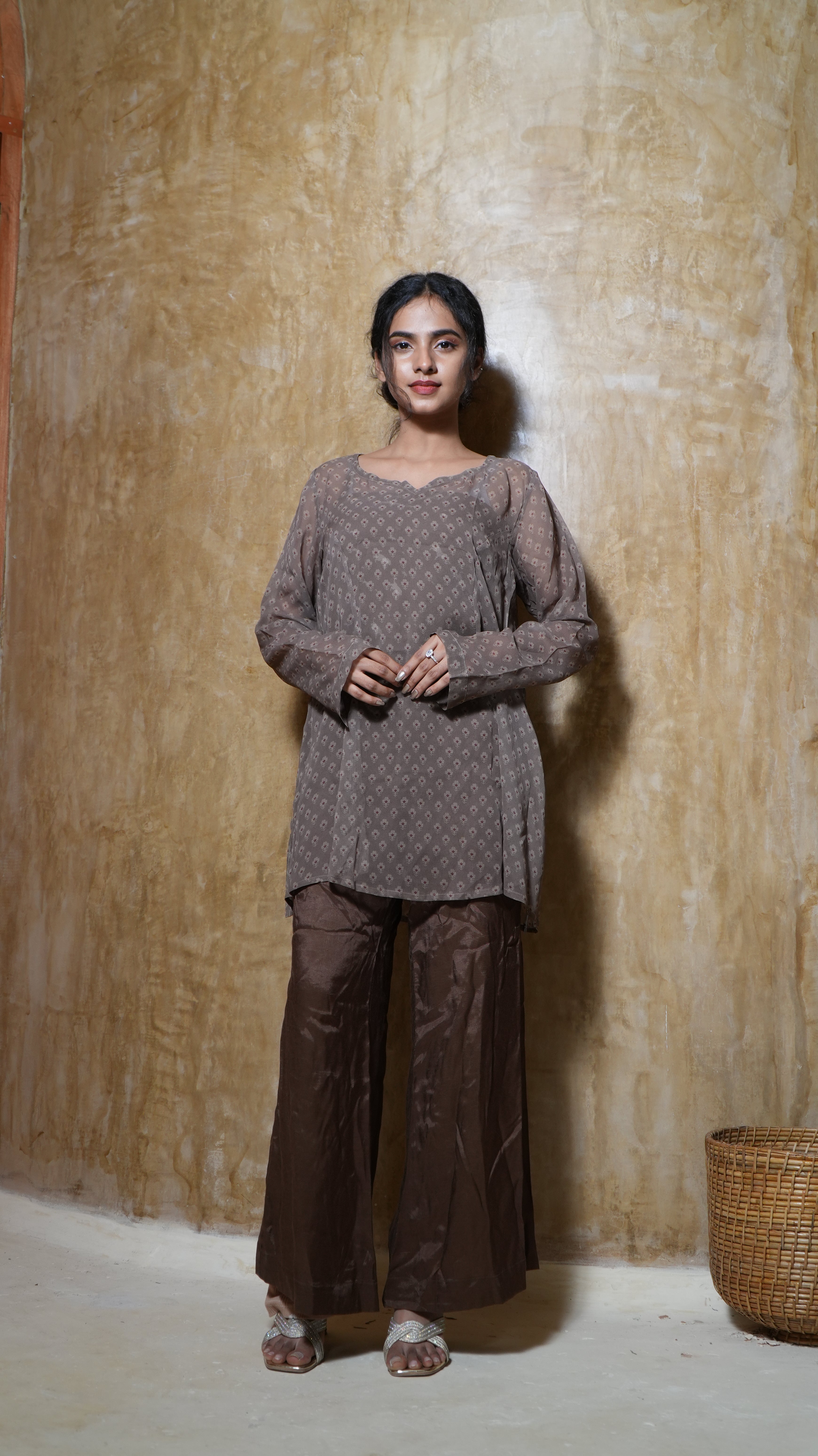 Umber Bloom Side Slit