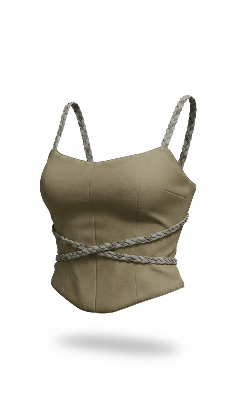 Bided Cross Top With No Back