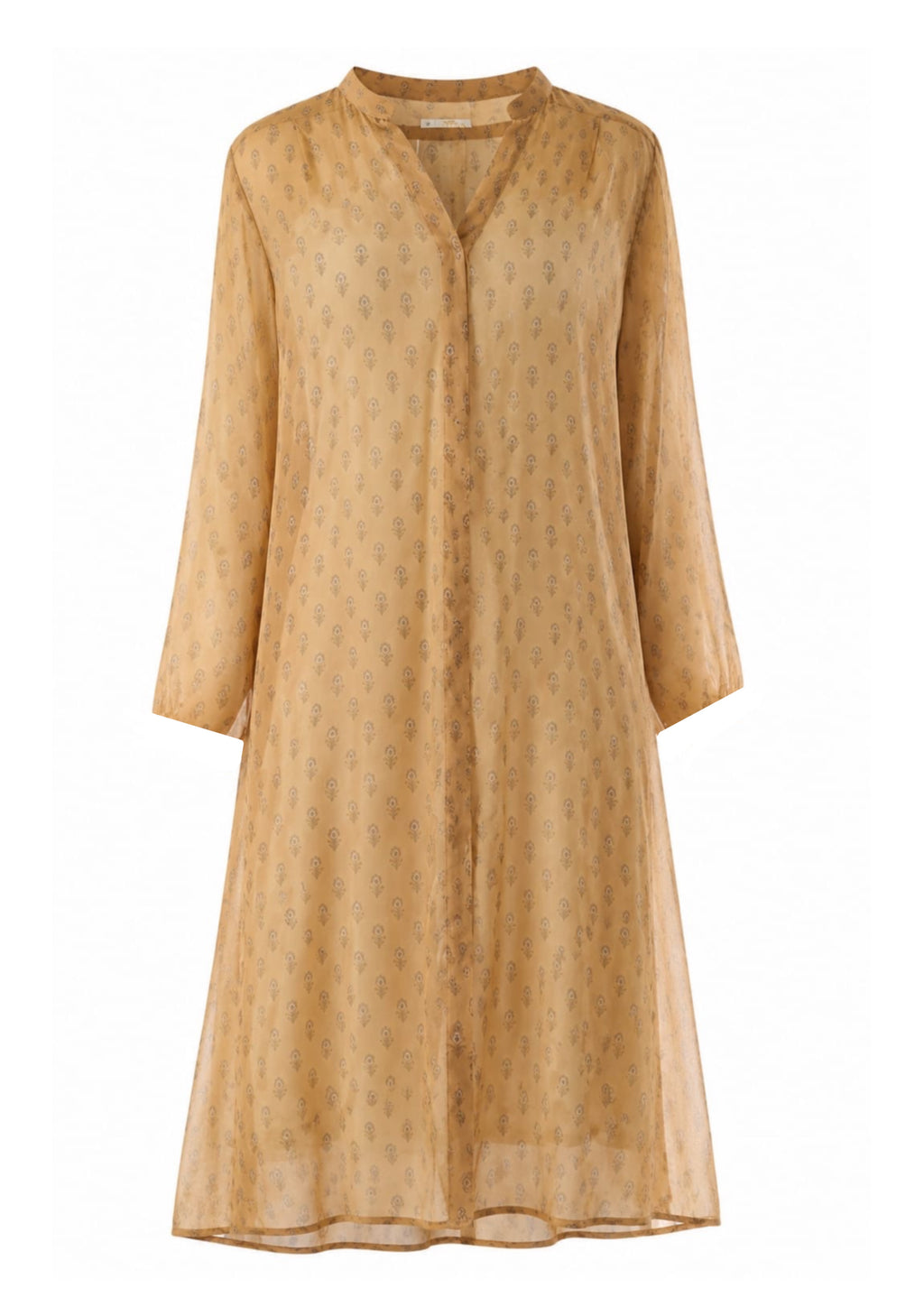 Ochre floret kurti
