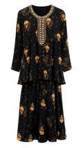 Noir Garden Sharara set