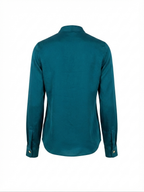 CERULEAN SHAWL COLLAR SHIRT