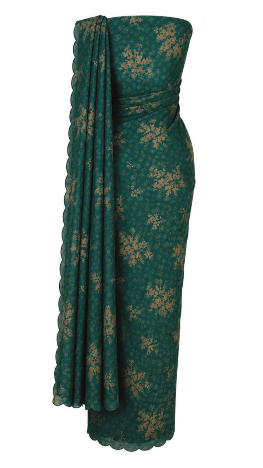 Emerald Bloom Elvis Saree