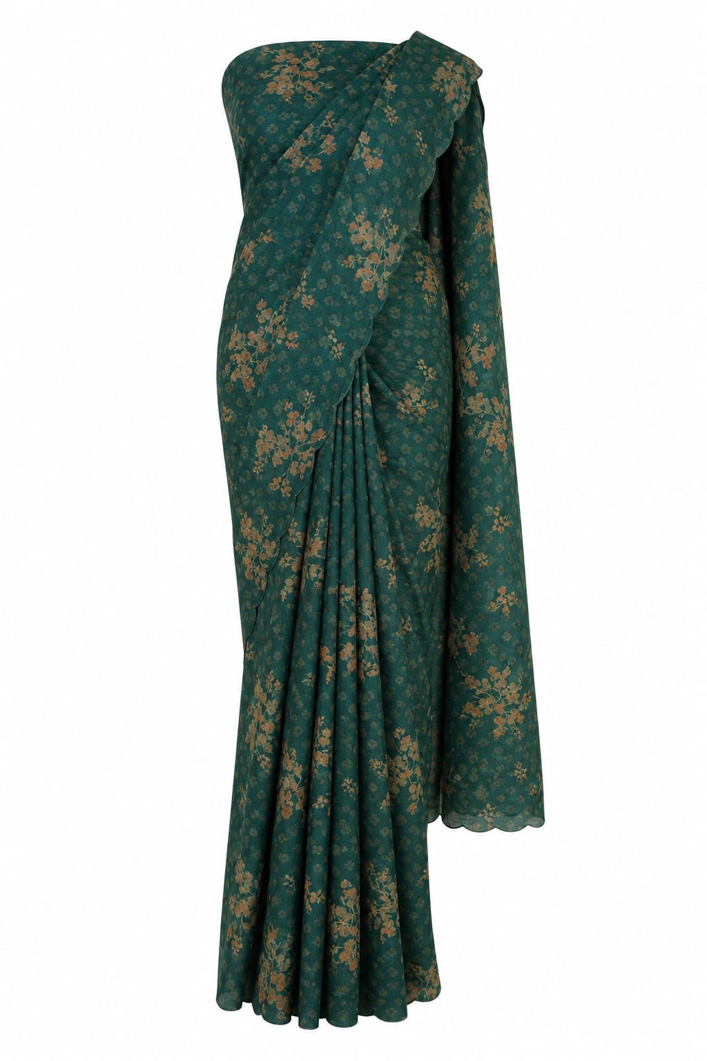 Emerald Bloom Elvis Saree