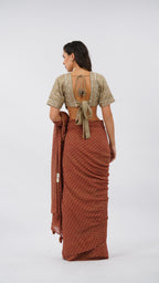 Sienna Fleuris Rose Tassle Saree