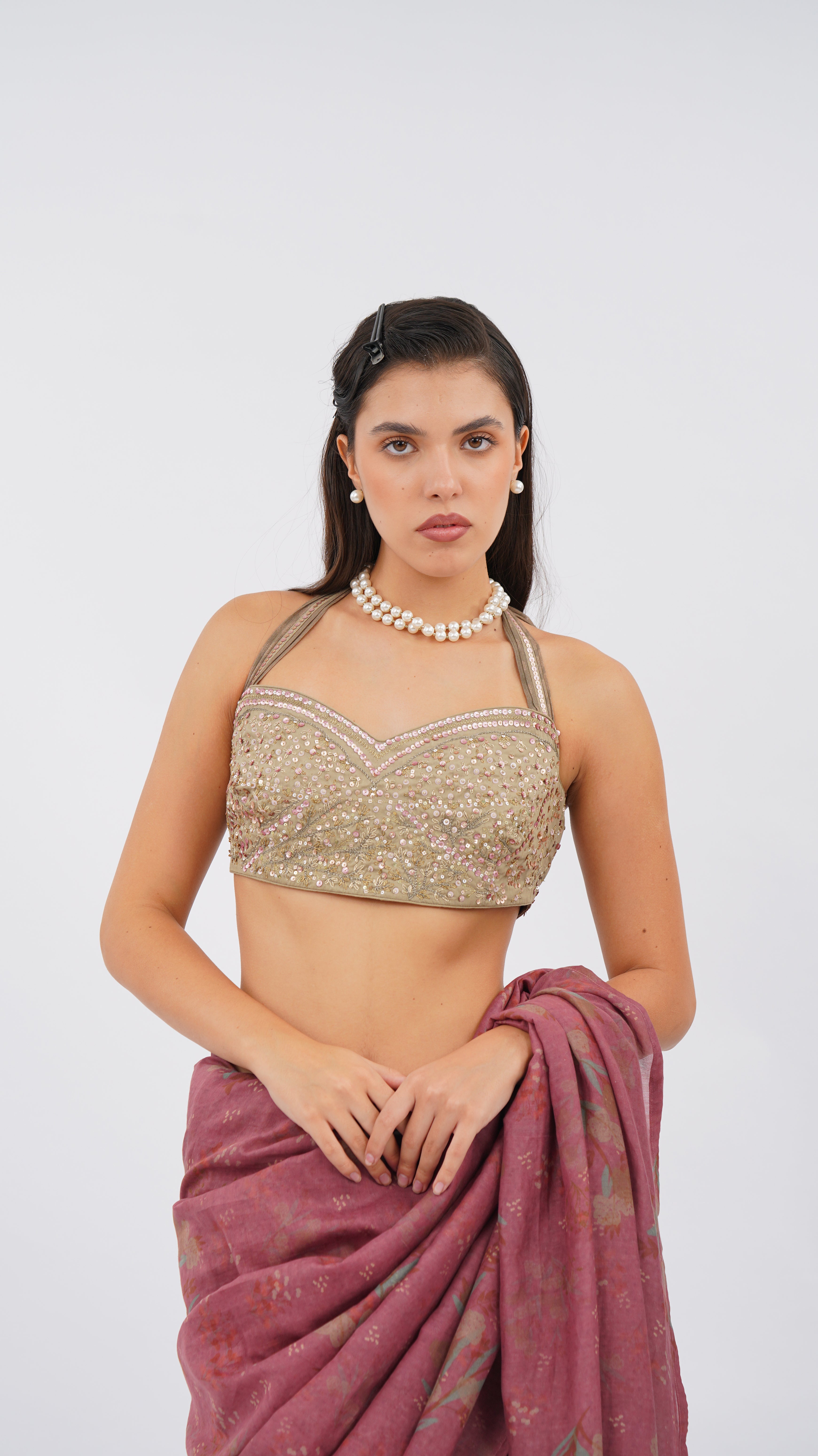 Onzy Rose Festonne Saree