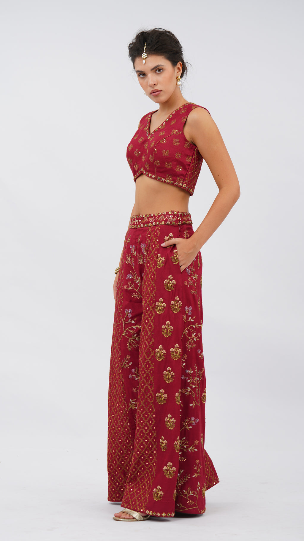 Rouge palazzo set