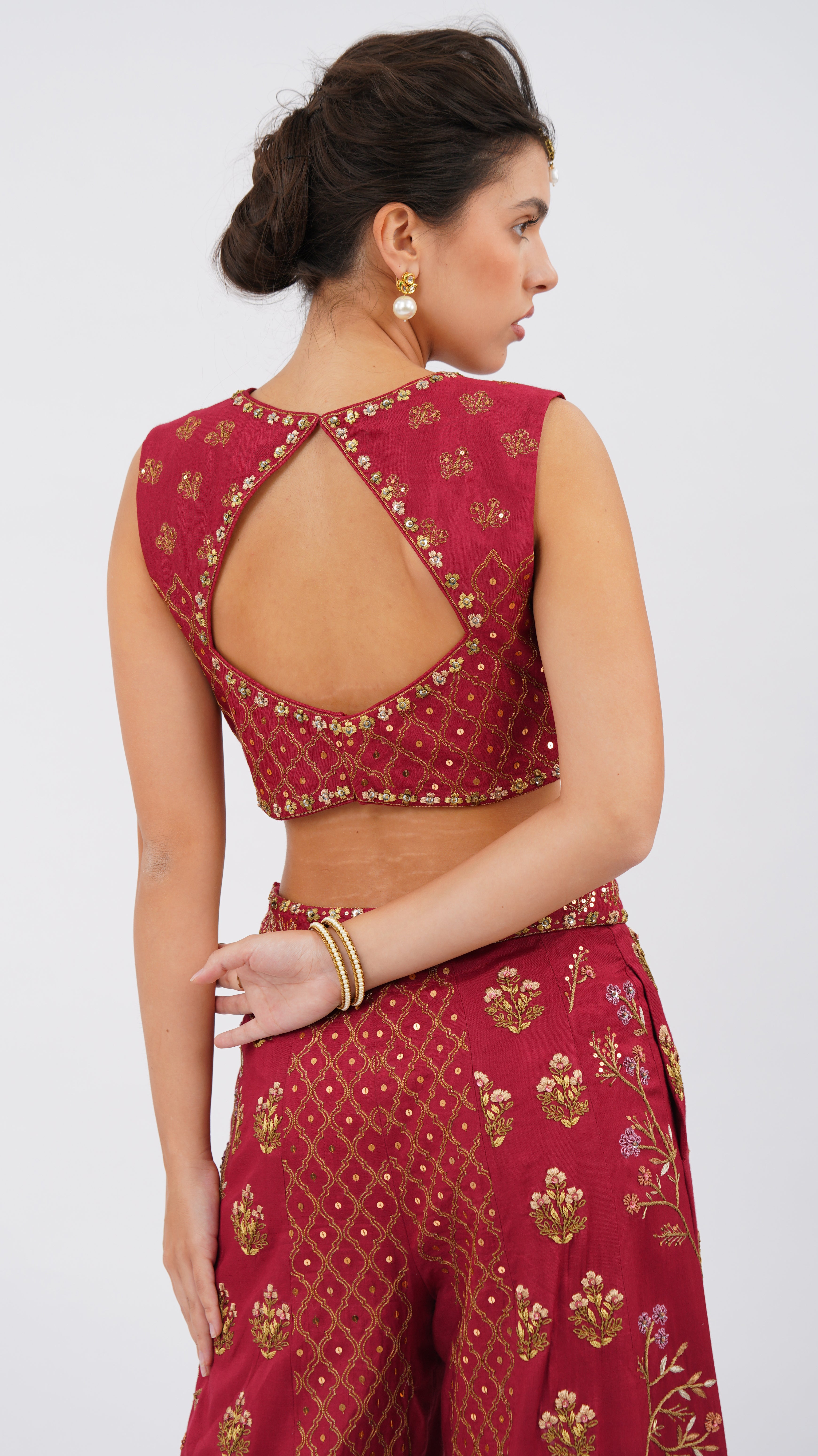 Rouge palazzo set