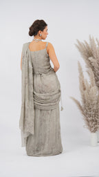 CORSET FUSION BASIL SAREE - VISCOSE BASIL AURA