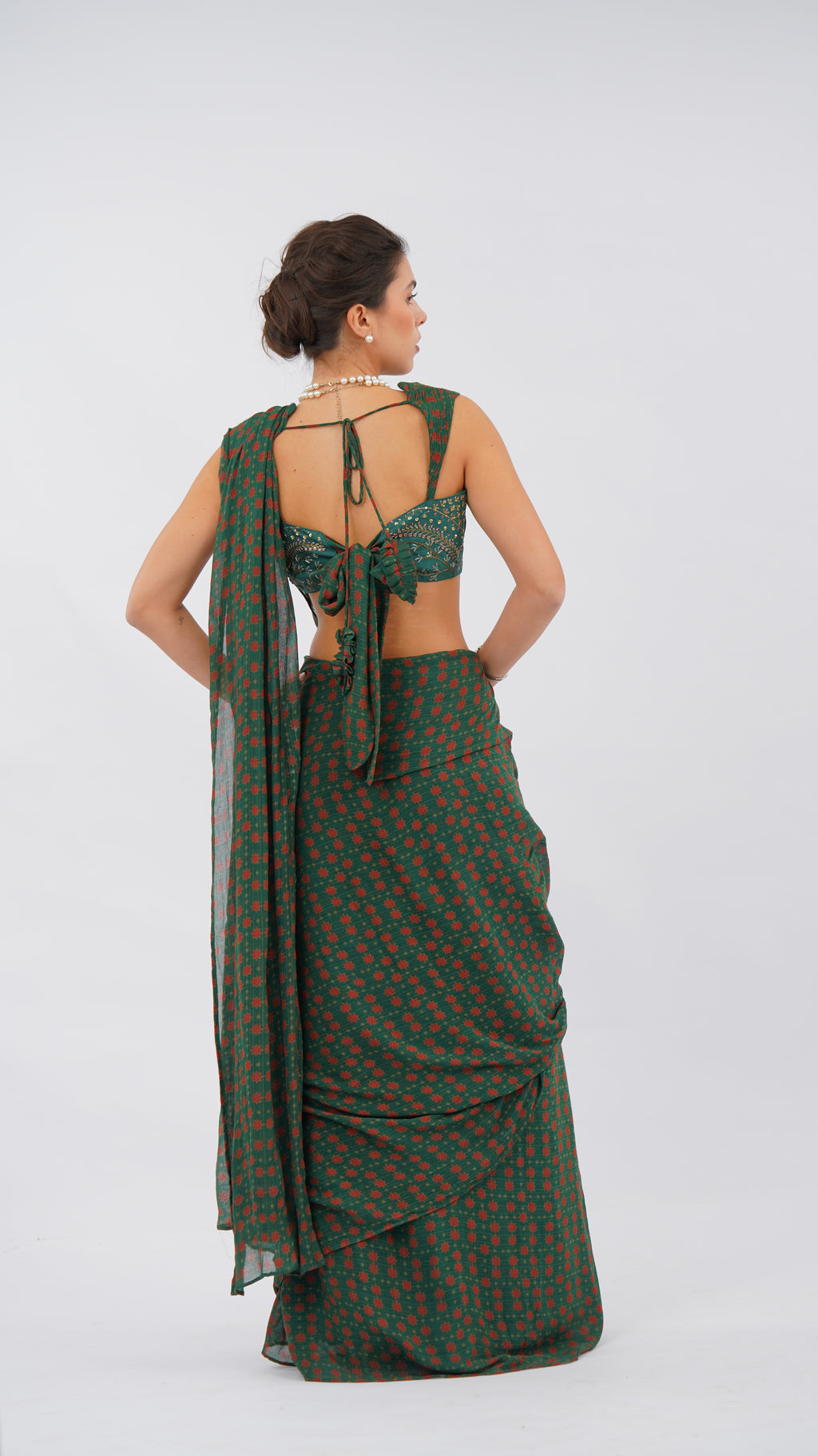 EIRA MOSS PRE DRAPED SAREE