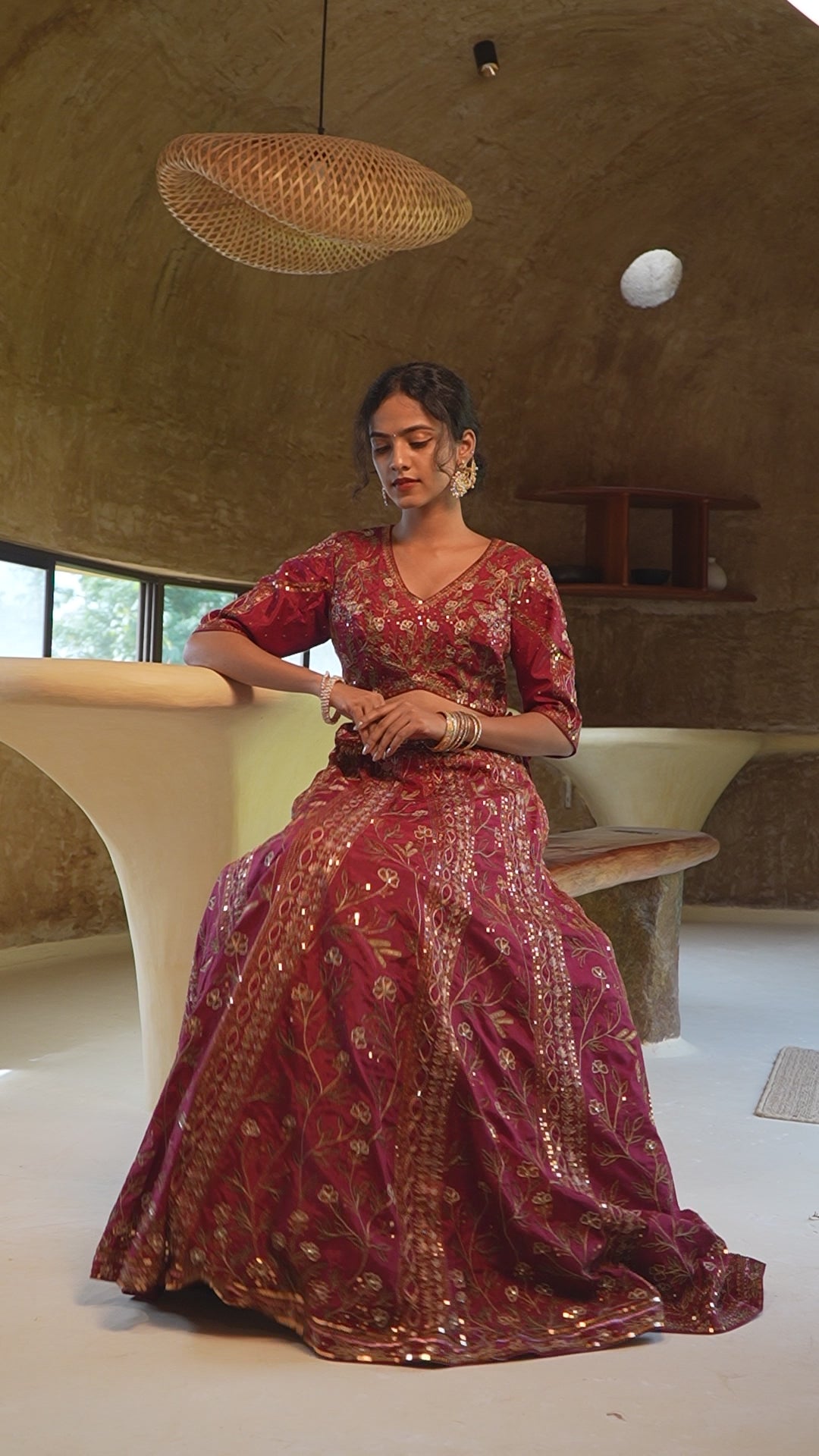 Red Terra Heavy Lehenga set