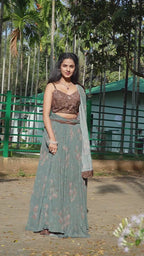 Terra overlap bodice with lehenga