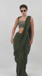 EIRA MOSS PRE DRAPED SAREE